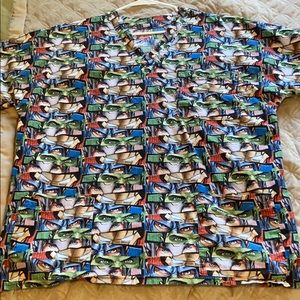Men’s superhero scrub top
